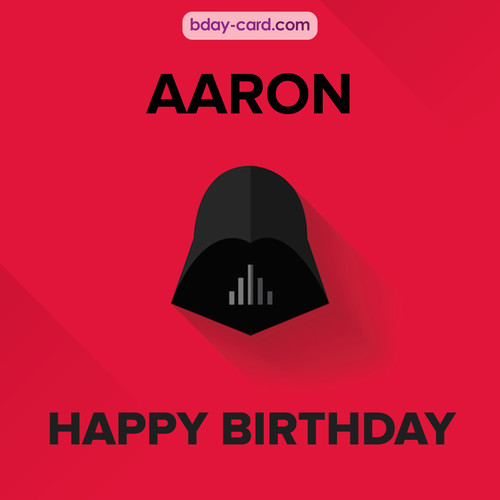 Happy Birthday pictures for Aaron with Darth Vader