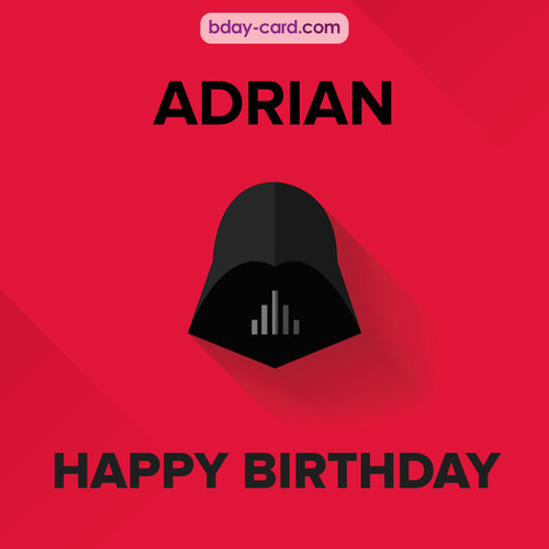 Happy Birthday pictures for Adrian with Darth Vader