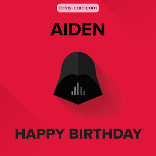 Happy Birthday pictures for Aiden with Darth Vader