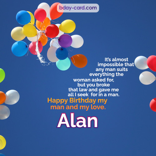 Birthday images for Alan with Balls