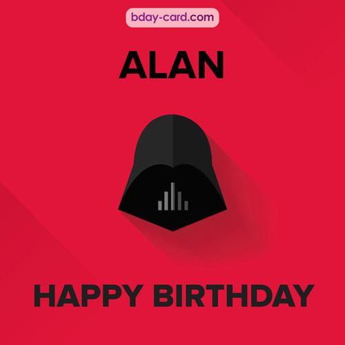 Happy Birthday pictures for Alan with Darth Vader