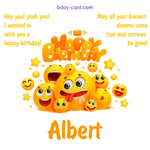 Happy Birthday images for Albert with Emoticons