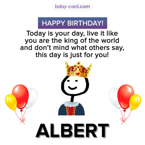 Happy Birthday Meme for Albert
