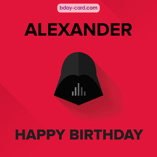 Happy Birthday pictures for Alexander with Darth Vader