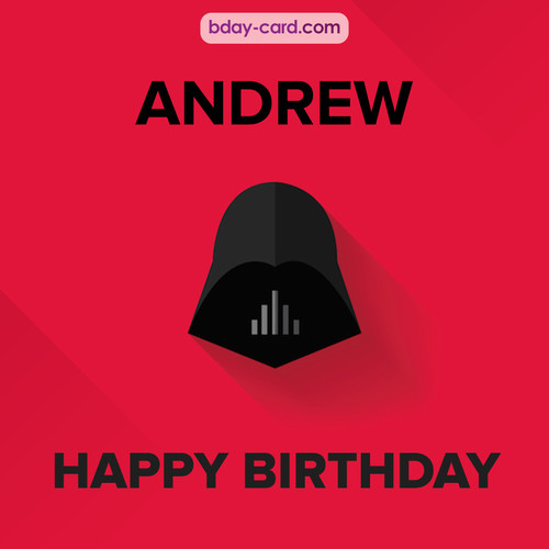 Happy Birthday pictures for Andrew with Darth Vader