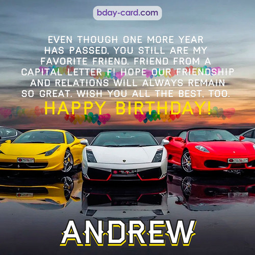 Birthday pics for Andrew with Sports cars