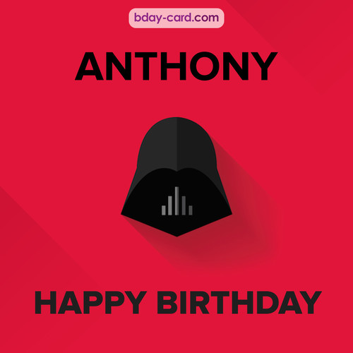 Happy Birthday pictures for Anthony with Darth Vader