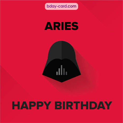 Happy Birthday pictures for Aries with Darth Vader