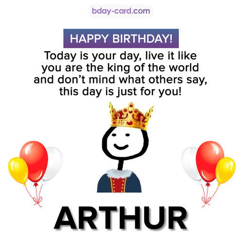 Happy Birthday Meme for Arthur
