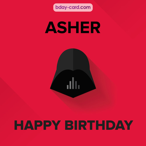 Happy Birthday pictures for Asher with Darth Vader