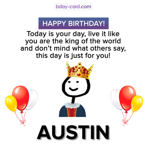 Happy Birthday Meme for Austin