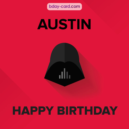 Happy Birthday pictures for Austin with Darth Vader