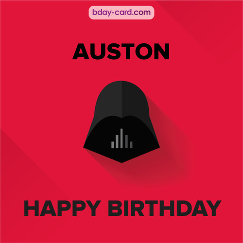 Happy Birthday pictures for Auston with Darth Vader