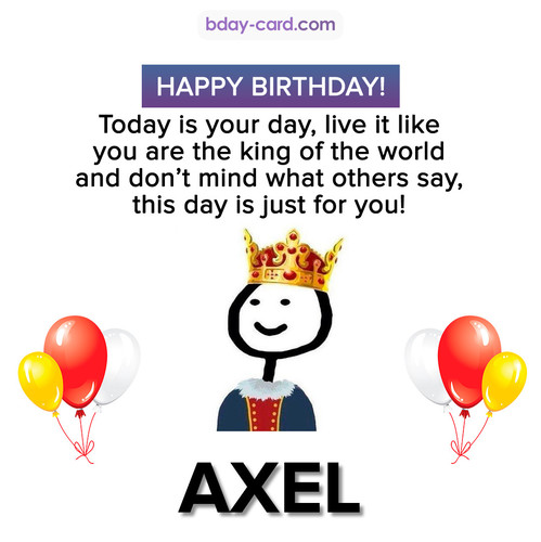 Happy Birthday Meme for Axel