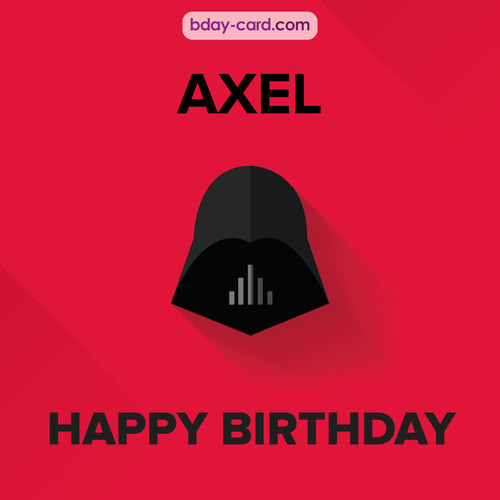 Happy Birthday pictures for Axel with Darth Vader