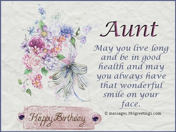 Birday Wishes for Aunt Aunt Messages and Birdays