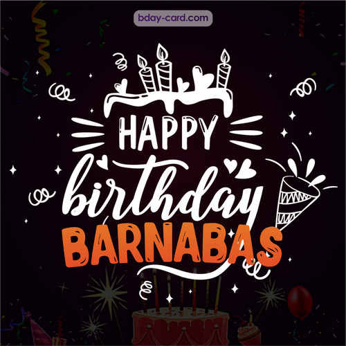 Black Happy Birthday cards for Barnabas