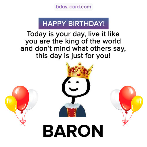 Happy Birthday Meme for Baron