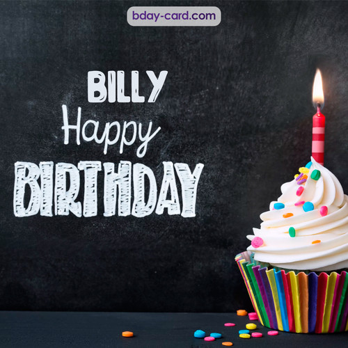 Happy Birthday images for Billy with Cupcake