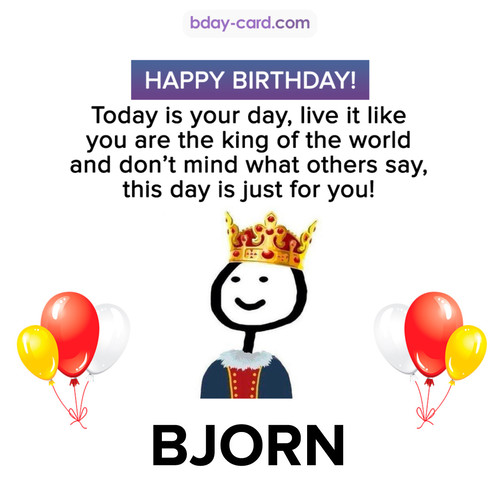 Happy Birthday Meme for Bjorn