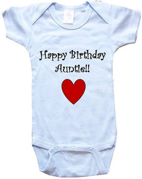 Amazon com HAPPY BIRDAY AUNTIE BigBoyMusic Baby One Piece