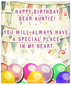 Heartfelt Birday Wishes for Your Aunt Aunt