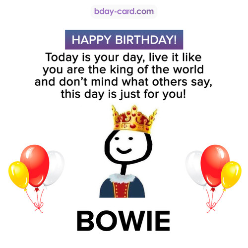 Happy Birthday Meme for Bowie