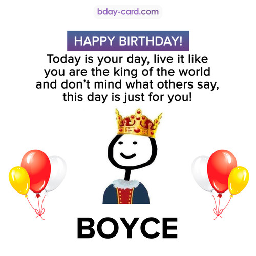 Happy Birthday Meme for Boyce
