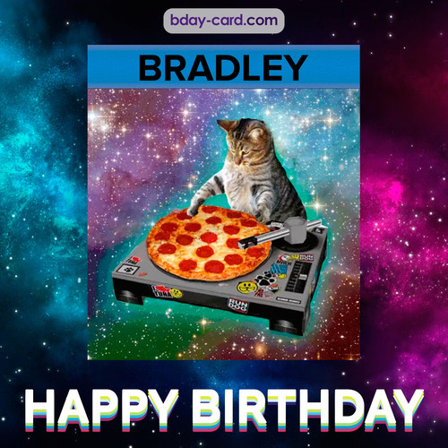 Meme with a cat for Bradley - Happy Birthday