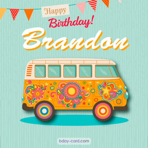 Happiest birthday pictures for Brandon with hippie bus