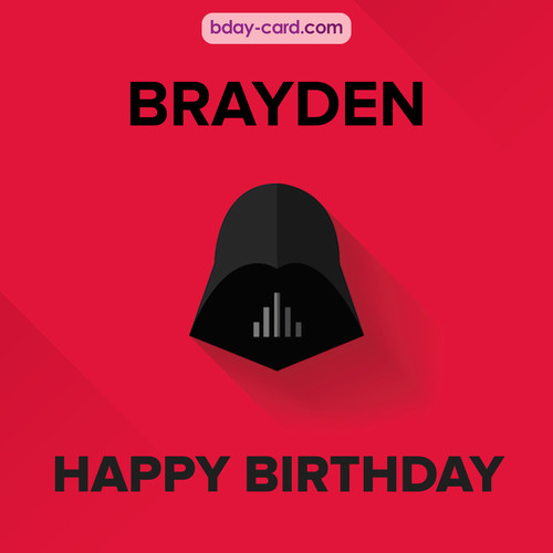 Happy Birthday pictures for Brayden with Darth Vader