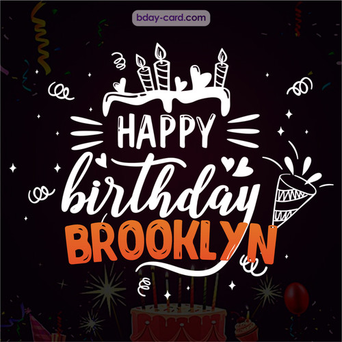 Black Happy Birthday cards for Brooklyn