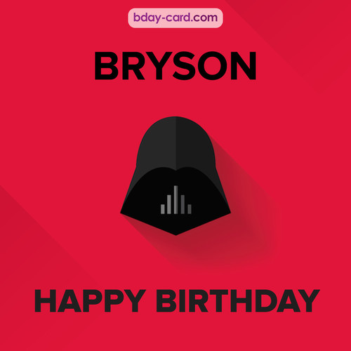 Happy Birthday pictures for Bryson with Darth Vader