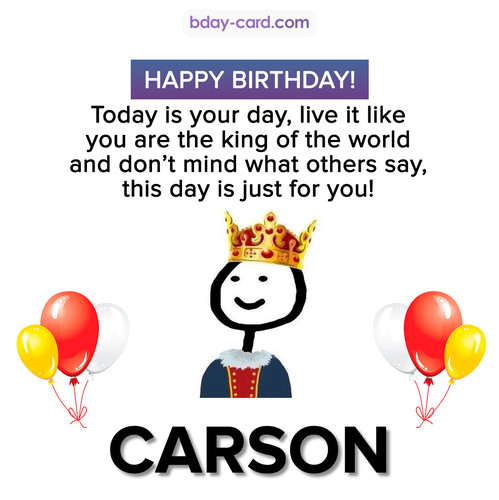 Happy Birthday Meme for Carson
