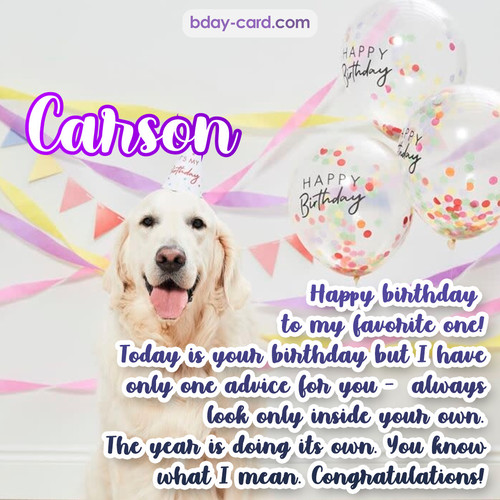 Happy Birthday pics for Carson with Dog