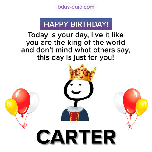 Happy Birthday Meme for Carter