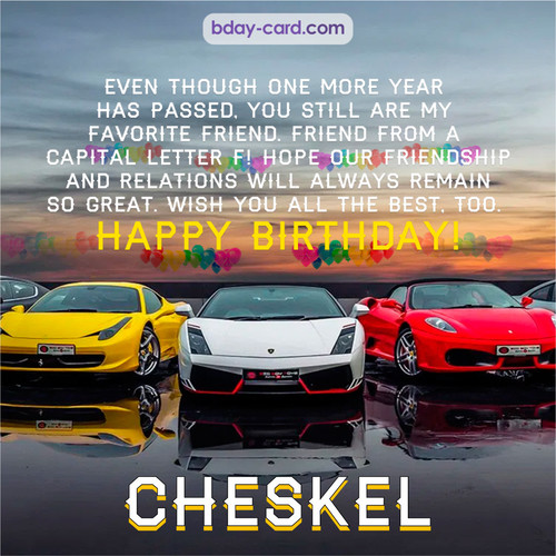 Birthday pics for Cheskel with Sports cars