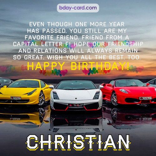 Birthday pics for Christian with Sports cars