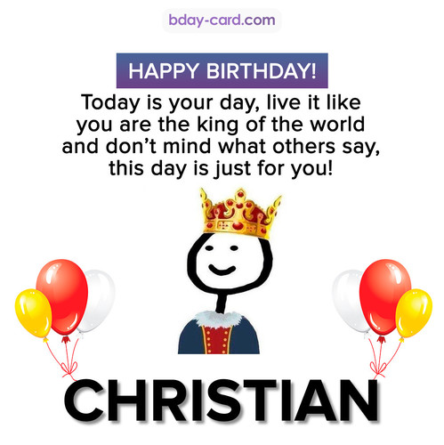 Happy Birthday Meme for Christian