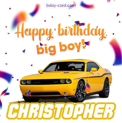 Happiest birthday for Christopher with Dodge Charger