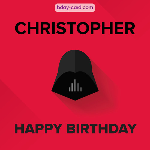 Happy Birthday pictures for Christopher with Darth Vader
