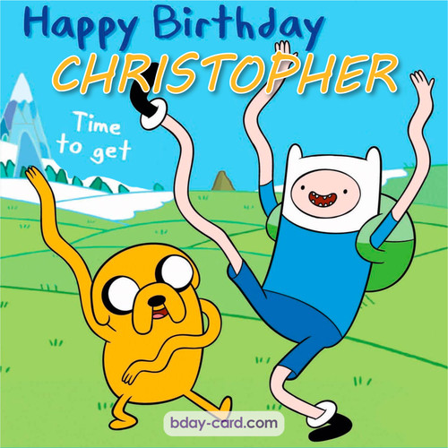 Birthday images for Christopher of Adventure time