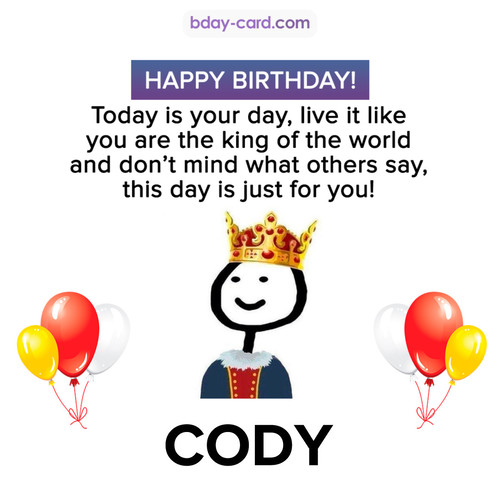 Happy Birthday Meme for Cody