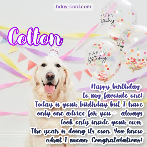 Happy Birthday pics for Colton with Dog