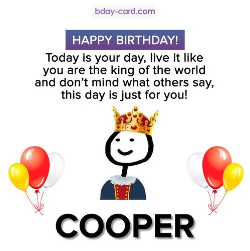 Happy Birthday Meme for Cooper
