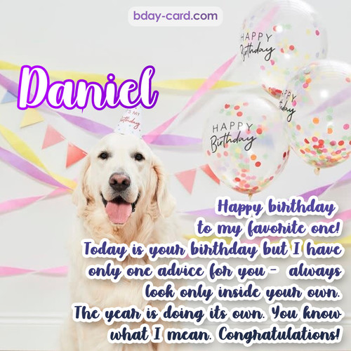 Happy Birthday pics for Daniel with Dog