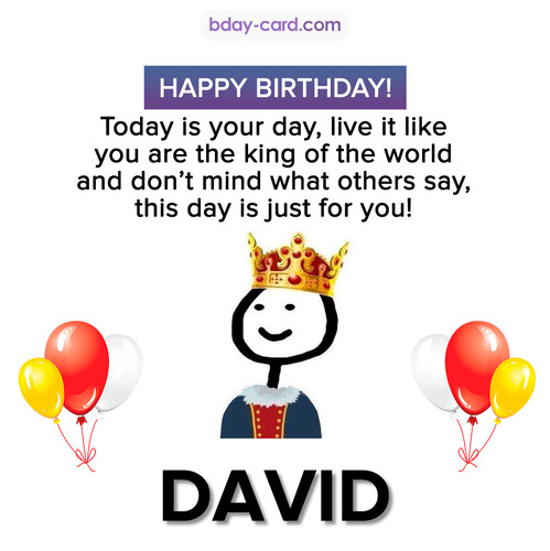 Happy Birthday Meme for David