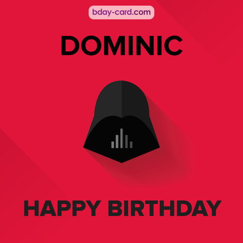 Happy Birthday pictures for Dominic with Darth Vader