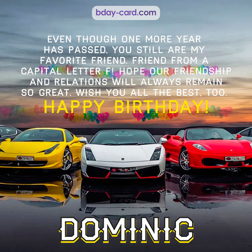 Birthday pics for Dominic with Sports cars