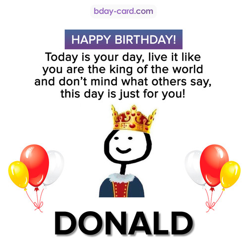 Happy Birthday Meme for Donald
